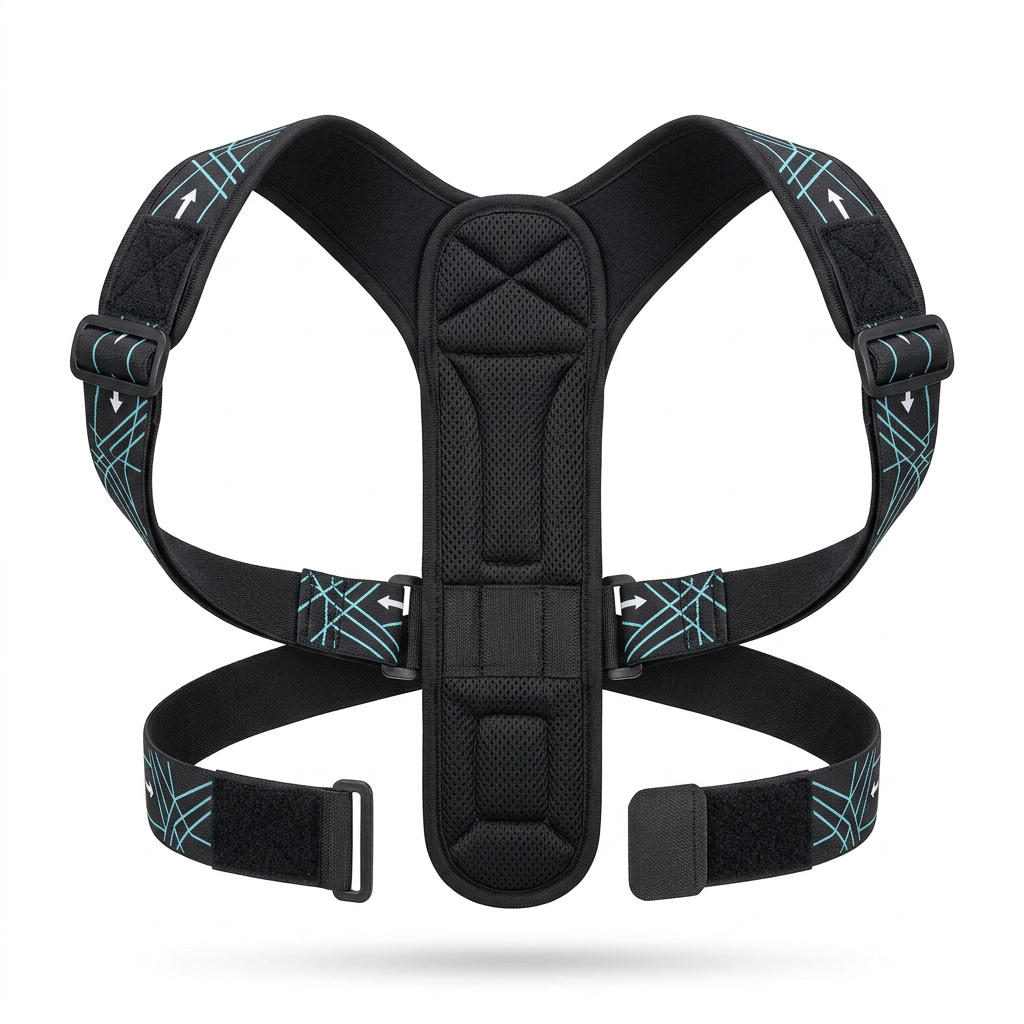 Breathable adjustable shoulder comfort wrap front view
