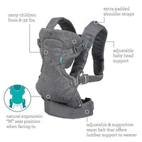 breathable soft fabric baby sling carrier for comfortable babywearing