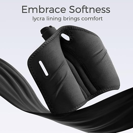 Breathable lightweight material on adjustable thumb support wrap