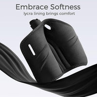 Breathable lightweight material on adjustable thumb support wrap