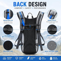 Breathable water backpack for men and women with ergonomic adjustable straps