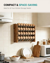 Brown kitchen spice rack organizer
