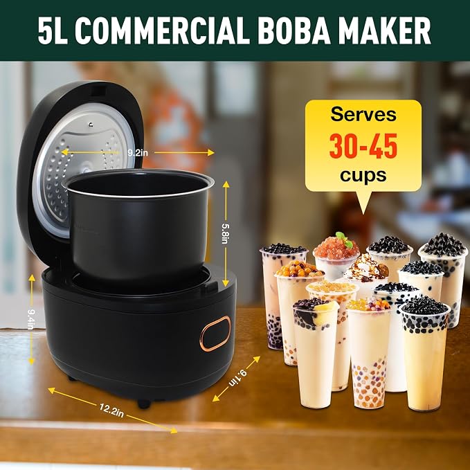 Bubble tea tapioca maker machine for beverage preparation