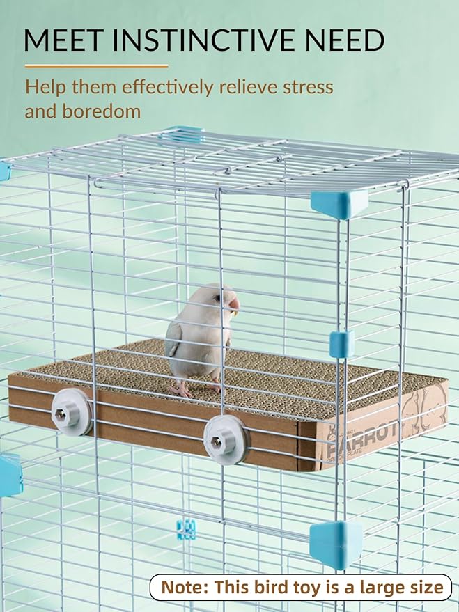 Budgie Lovebird Platform Toy Paper Bird Cage Accessory