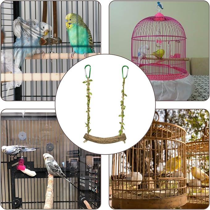 budgie lovebird rope perch swing toy for small birds