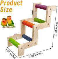 Budgie and Parakeet Ladder Bridge – Wooden Climbing Toy for Exercise and Play