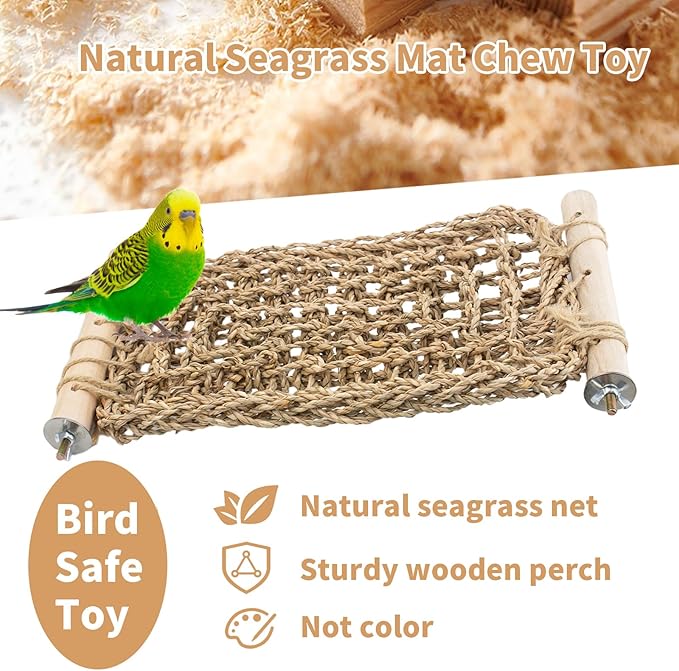 Budgie Parakeet Ladder Perch Natural Climbing Bridge Cage Accessory