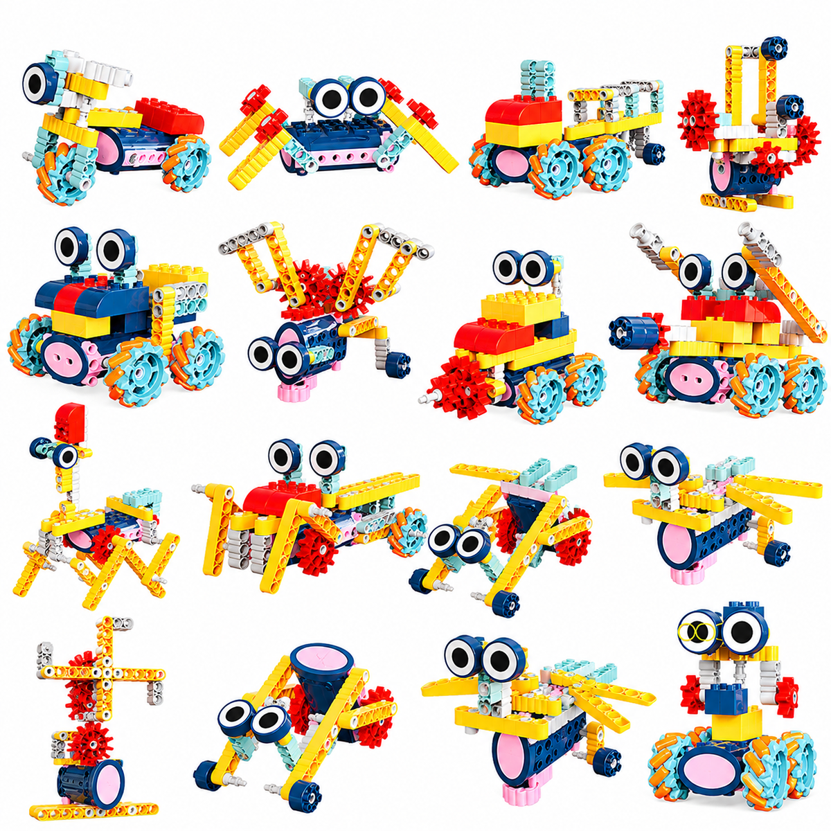 Building blocks for kids featuring a programmable electric STEM construction set.