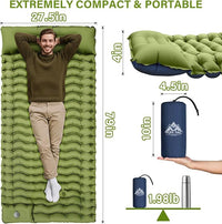 Camping Sleeping Pad with Built In Foot Pump for Easy Inflation