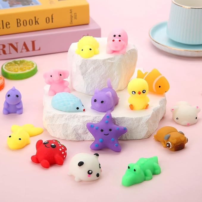 Bulk squishy toys for kids classroom prizes and goodie bags