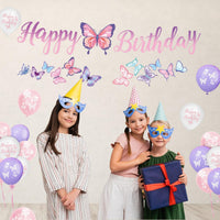  Butterfly party plates and napkins set for birthday events