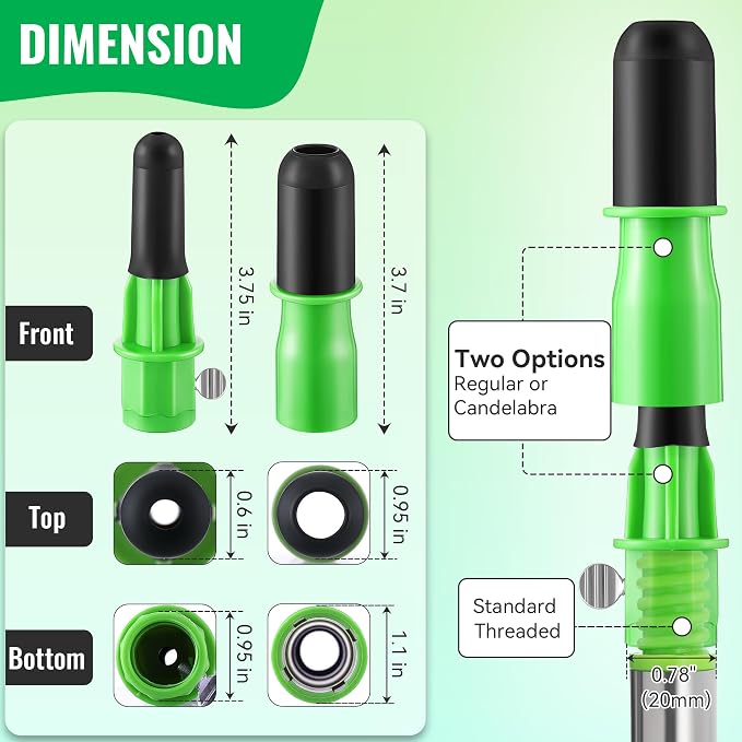 Cage Bulb Replacement Tool Compatible With Extension Poles