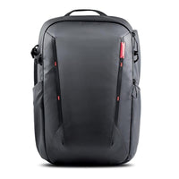 Camera backpack with adjustable padded compartments for camera gear
