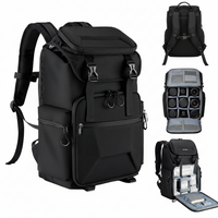  camera backpack with 15.6-inch laptop compartment on white background