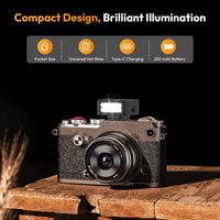 camera flash for vlogging and video recording with natural lighting output
