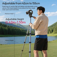 Lightweight camera tripod stand for photography