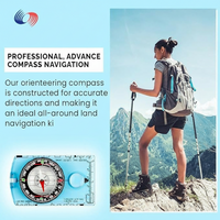 Compact camping compass for navigation in the wilderness