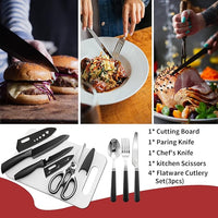 27-piece camping cooking tools kit with grill spatulas, tongs, and other essential utensils for outdoor cooking