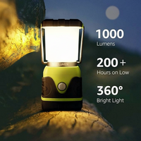Camping lantern with 4 light modes for adjustable brightness