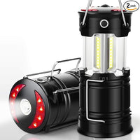 Camping lantern with flashlight and magnetic base for outdoor use