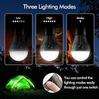 Camping lantern with hook for easy hanging inside tents or shelters