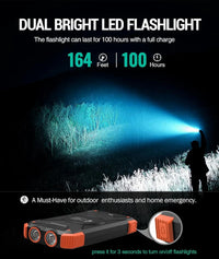 Camping lantern and portable power bank arranged for an outdoor trip