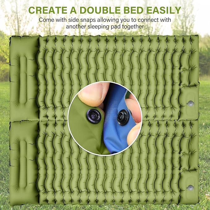 Sleeping Mat with Integrated Pillow for Head Support