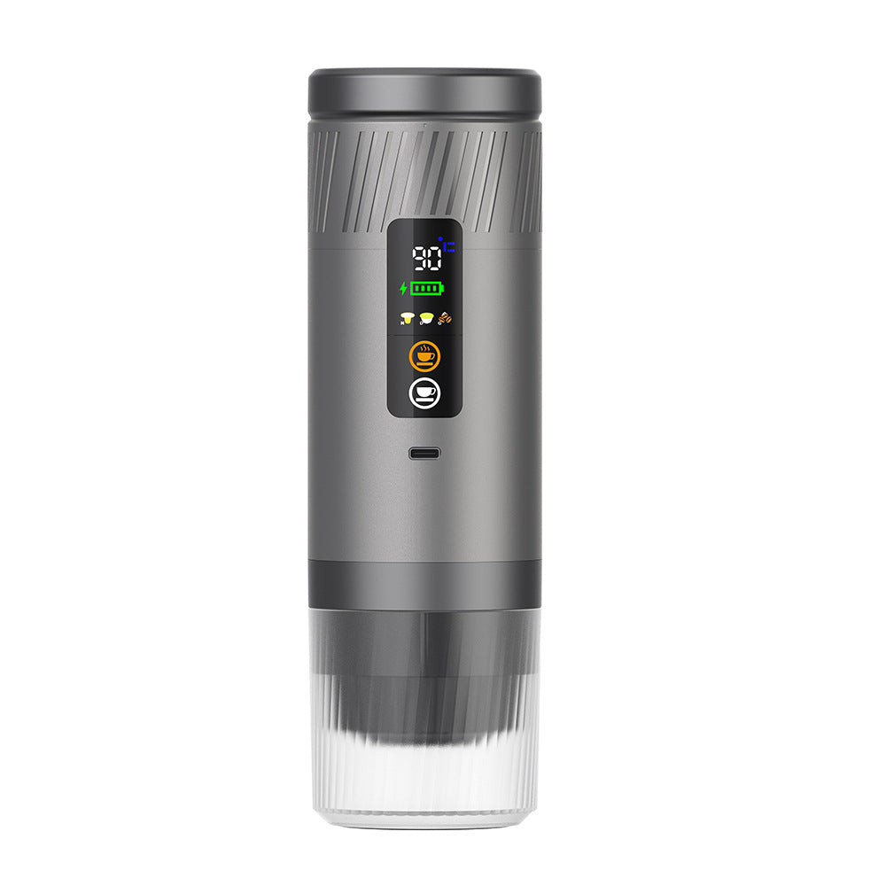 Compact portable coffee machine for camping and outdoor use