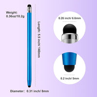 Black silver and blue capacitive stylus pens for touchscreen devices