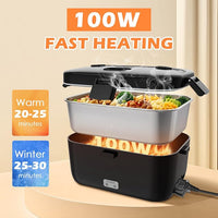 Electric lunch container suitable for vehicle use