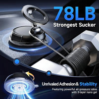 Close-Up of Car Phone Holder Magnetic Mount for iPhone 17-12 Pro Max, Mag Safe Compatible