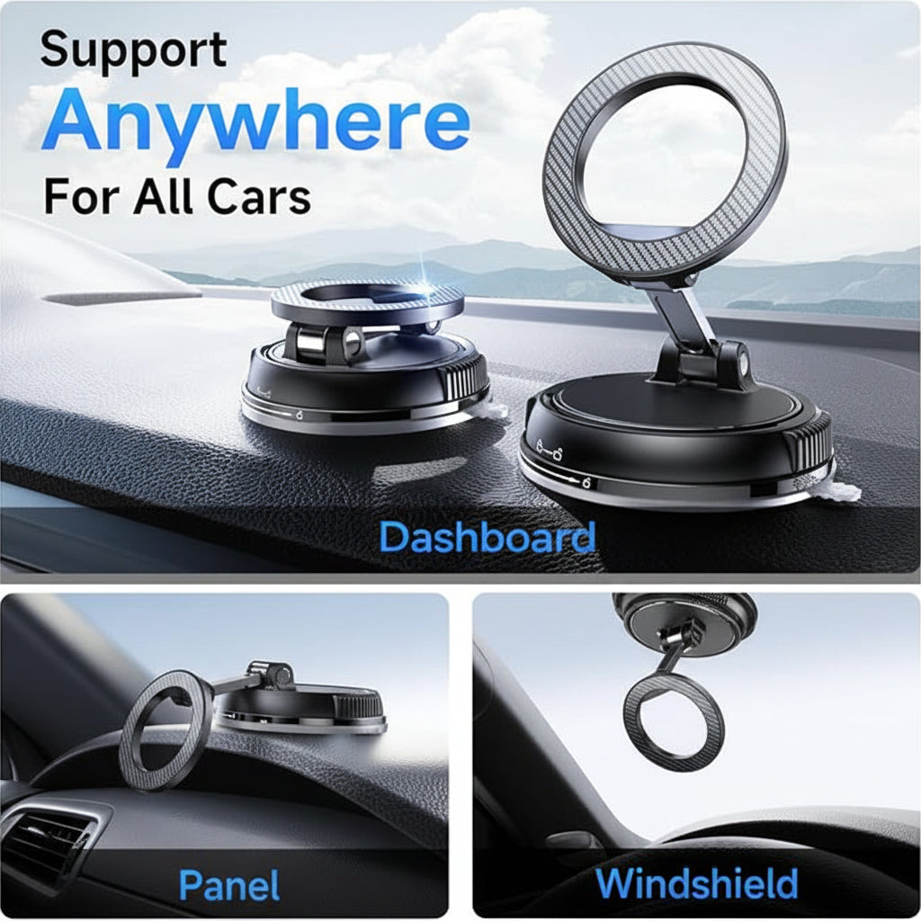 Car Phone Holder with 78+LBS Strong Suction Cup, Mounting on Dashboard