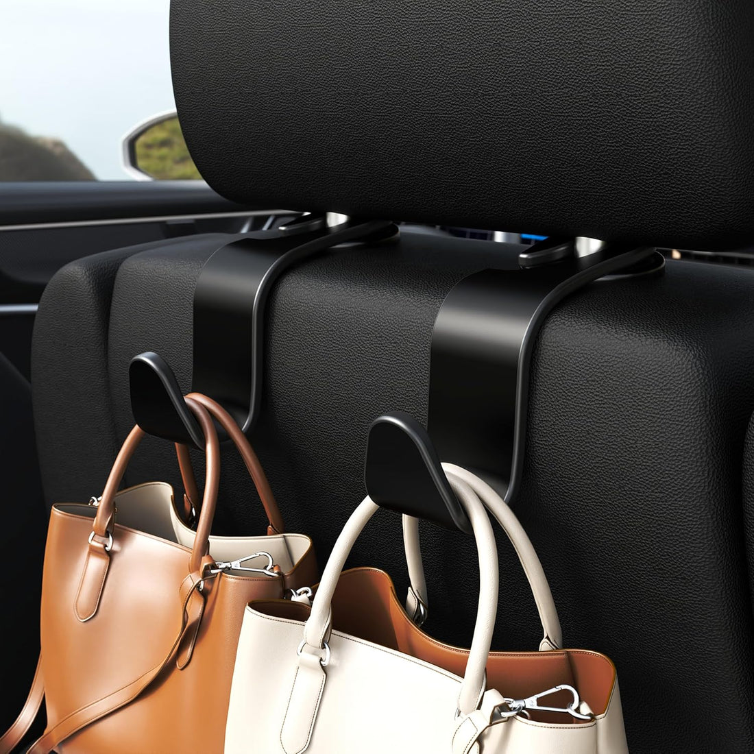 car seat back headrest hook hanger for handbags and accessories