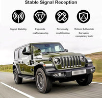 Easy Installation of Short Car Truck Antenna with American Flag Design on Vehicle