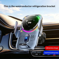 Wireless Charging Stand Installed On Vehicle Air Vent