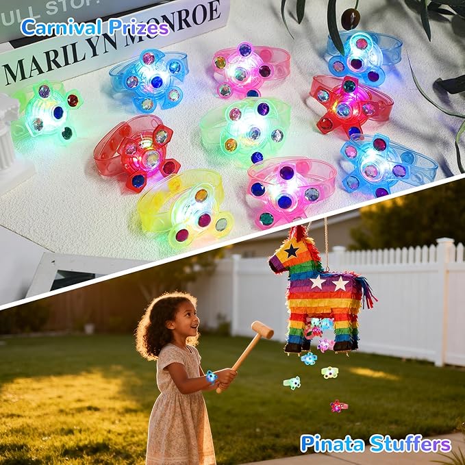 LED light-up fidget spinner bracelets for carnival prizes and toys