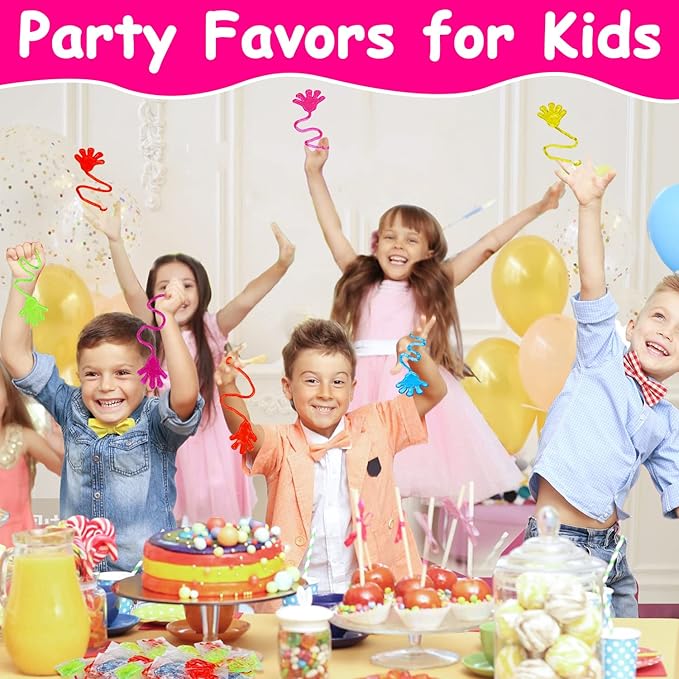 Carnival prizes glitter sticky hands for boys and girls aged 4-12 years