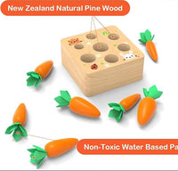 carrot harvest learning toy for kids improving motor skills and coordination