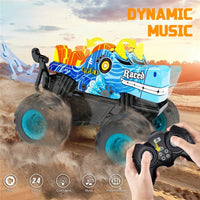 Cartoon stunt RC car for recreational play