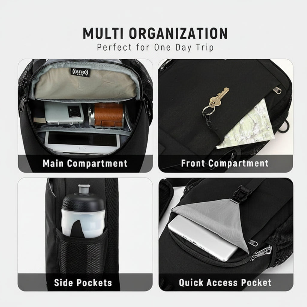 Casual crossbody shoulder pack for travel and daily routines