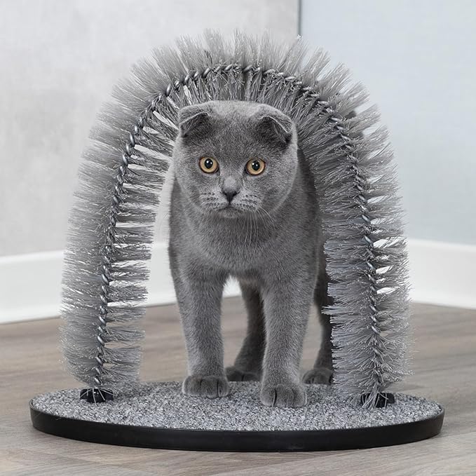 Front view of a cat brush arch accessory