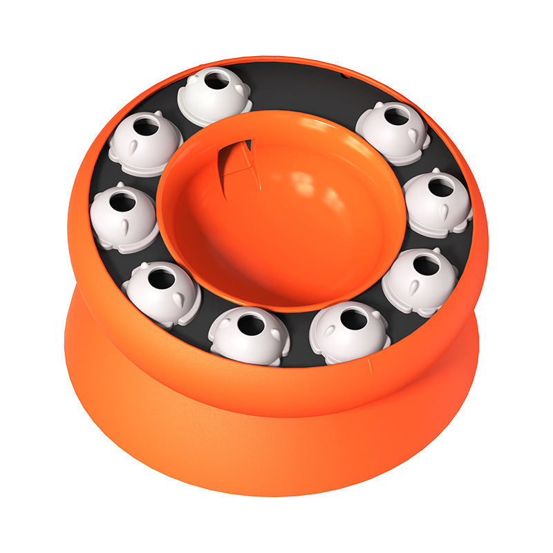 Kitten Puzzle Feeder Bowl with Elevated Feeding Design