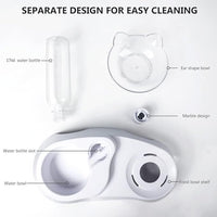 Cat Dog Food Water Bowls 15 Degree Tilted Design