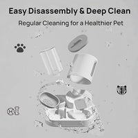 Pet food and water dispenser set for cats dogs and rabbits