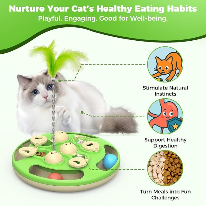 Cat Feather Teaser Toy for Interactive Play