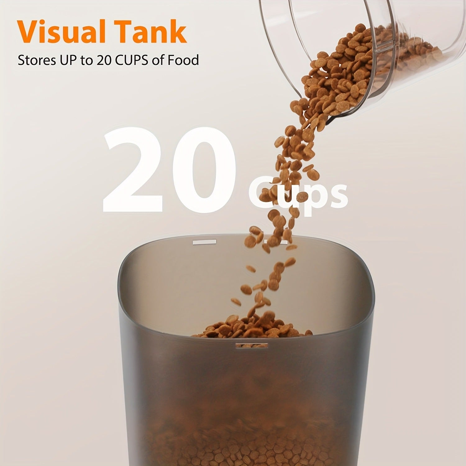 Cat Feeder with Voice Meal Call Recording Feature