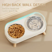 Cat Feeding Station Elevated Bowl Set for Cats and Small Puppies