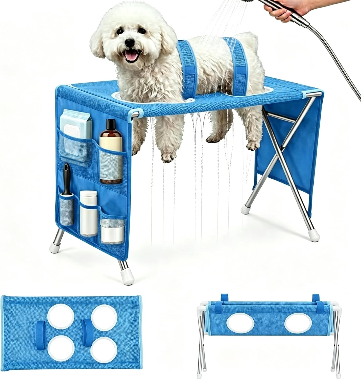 Cat Grooming Bathing Table with Foldable Design