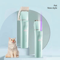 Cat grooming clipper with electric operation and grooming attachments