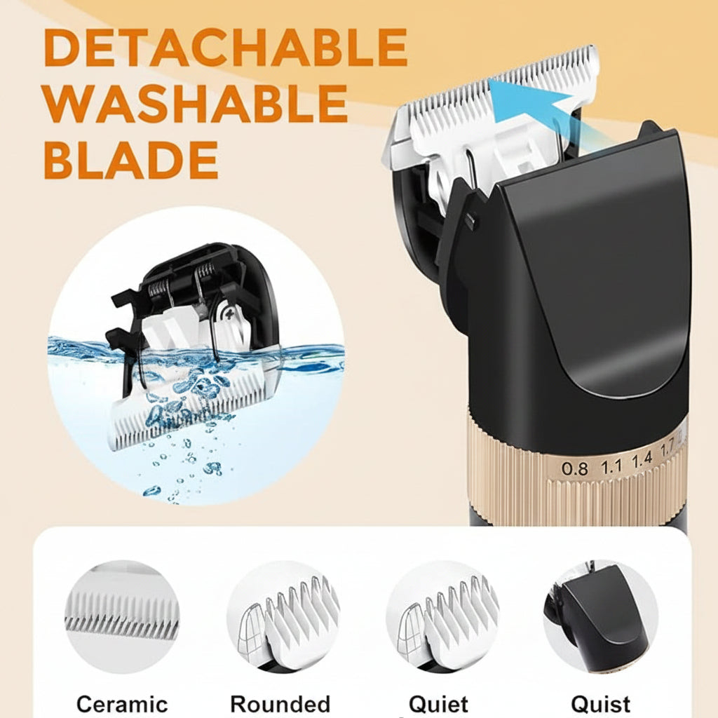 Cat Hair Trimmer Kit with Rechargeable Electric Clipper